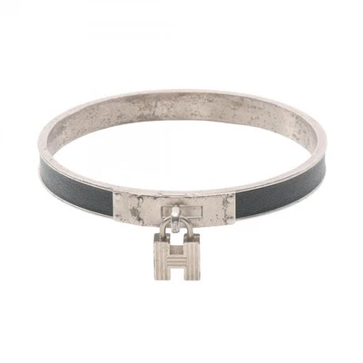 Brazalete HERMES Kelly Acero Inoxidable Cuero Verde Usado Mujer SHW Foto 1 de 4