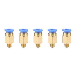 5x 3D Printer Accessory PC4-M6 Straight Through Pneumatic Joint Outer Diamet NEW - Afbeelding 1 van 7
