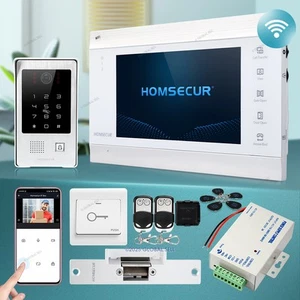 HOMSECUR 7" WIFI HD Video Doorphone Entry Intercom Password Access Call Transfer - Picture 1 of 14