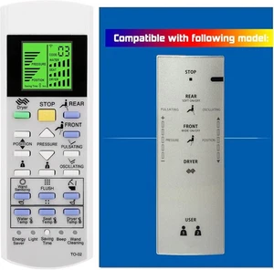 Replacement Remote Control for TOTO Washlet Toilets and Bidets C200 SW2044 TCF65 - Picture 1 of 9