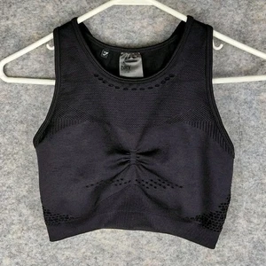 GymShark Sport-BH schwarz belüftet Lagenlook Damen Medium 13x13 Activewear sportlich - Bild 1 von 9