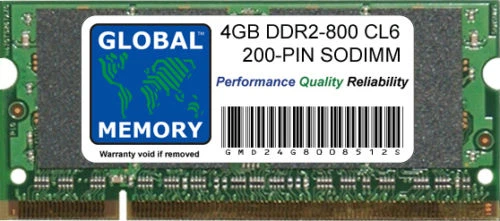 4GB (1 x 4gb) DDR2 800MHz PC2-6400 200-PIN SODIMM IMAC 2008 & MACBOOK 2009 RAM - Image 1 of 1