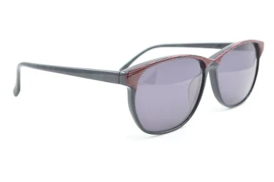 Nuevas gafas de sol auténticas Alain Delon 2941 años 80 vintage negras rojas a rayas de plástico Foto 1 de 4
