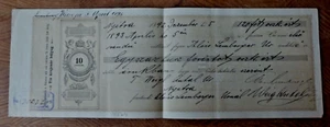 ¿Contador de cheques?? Viena 5 de abril de 1893 ¿Transferencia bancaria polaca?? - Imagen 1 de 2