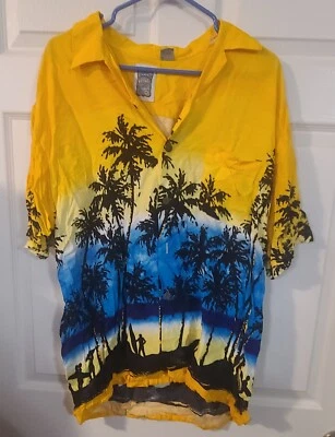 海流复古男式夏威夷衬衫大号 — 第 1/4 张图片