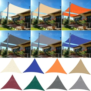 Waterproof Sun Shade Sail Patio Awning Outdoor Garden Pool Canopy Shelter Cover - Picture 1 of 81