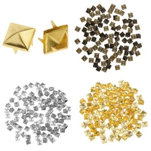 100pcs Square Pyramid Rivet Screw Craft Diy - Picture 1 of 15