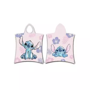 Lilo & Stitch Hooded Towel Poncho Kids Pool Swimming Pink Bath Time Beach Cotton - Picture 1 of 1