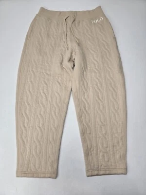 Polo Ralph Lauren Logo Cable-Quilted Jersey Pant Size M Womens - Image 1 of 4