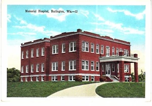 Burlington Memorial Hospital 1930 mai usato WI - Foto 1 di 2