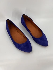 Madewell 1937 Footwear Womens Purple Suede Ballet Flats Size US 7.5 - Picture 1 of 9