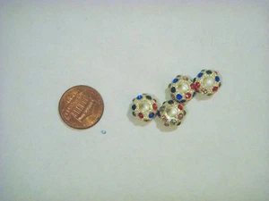 SINGLE SPARKLING RING WITH MULTICOLOR CRYSTALS BEAD FOR BRACELETS OR PENDANTS  - Picture 1 of 1