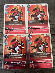 x4 Tyrannomon EX1-005 R Playset Digimon TCG Classic Collection
