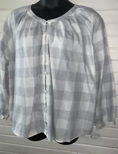 Camicia da stampa Duluth Trading taglia XXL cotone grigio check cotone biologico nuova senza etichette - Foto 1 di 11