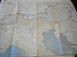 1965 VINTAGE MAP OF SWITZERLAND, AUSTRIA & N/ITALY NATIONAL GEOGRAPHIC 19" X 25" - Picture 1 of 2