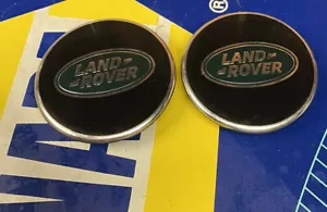 2017-2019 Land Rover Discovery Center Hub Cap 2.375" Dia Black & Green JBG002 - Picture 1 of 5