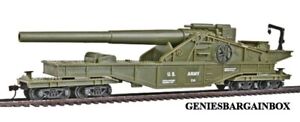 HO Scale US ARMY BIG GUN Train Car Model Power New in Box 99163