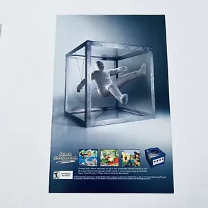 Super Smash Bros GameCube Game Promo Poster Rare Nintendo 2000s Print Ad - Picture 1 of 7