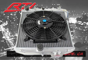 FOR Honda Civic 92-00 Automatic Transmission Aluminum 2 Row Radiator + Fan EG EK - Picture 1 of 2