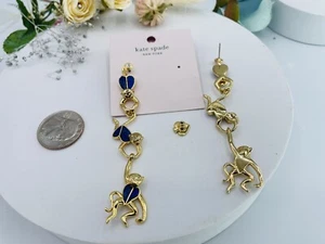 kate spade new york Blue Linear Monkey Earrings - Picture 1 of 6
