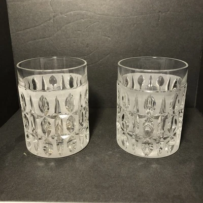 2 Gafas Gorham Cristal Corte Oliva Doble Antiguas Rocas Sofisticadas Foto 1 de 4