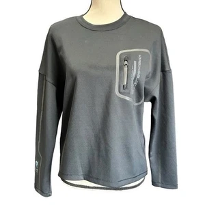 Under Armour Galactic Womens Long Sleeve Black Top Size S w/ Gray Zipper Details - Picture 1 of 13