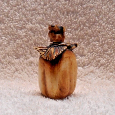 Antigua botella de tabaco tallada china con tapón Foto 1 de 4