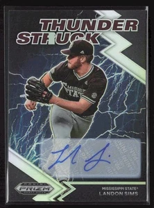 2022 Panini Prizm Draft Picks - Thunderstruck Auto Silver - #TH-LS Landon Sims - Picture 1 of 2