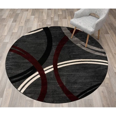 Tapete de área Rugshop moderno design de círculos abstratos tapetes para sala de estar tapete de quarto - Imagem 1 de 4