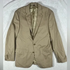 J. Crew 40L Thompson 100% Cotton Men's Khaki Blazer Sport Coat - Picture 1 of 10