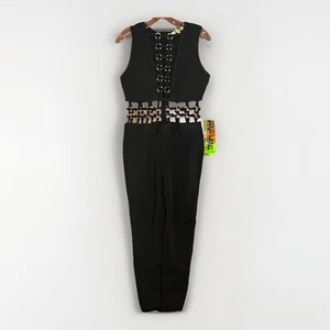 NWT Gold Label WOW Couture Party Cocktail Bandage Spandex Cutout Jumpsuit L - Picture 1 of 7