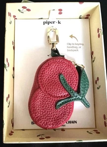 Bolso de cereza Piper K encanto/llavero/bolsa con cremallera en caja - Imagen 1 de 2