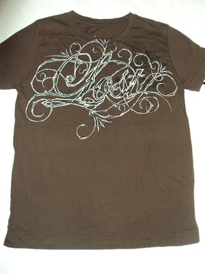 LOST SURF THORNS BOYS CHILDREN CHOCOLATE TEE T SHIRT MEDIUM code G101 - Image 1 of 2