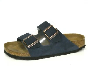 Birkenstock Arizona Sandalen blau Veloursleder Soft Schmale Weite 1012424 Gr.43 - Bild 1 von 5