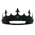 Vintage Crystal Full Round Gold King Crown Medieval Men's / Queen Metal Crown