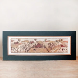 Jay Wennersten "Tarde de campo" paisaje rural panorámico firmado - Imagen 1 de 9