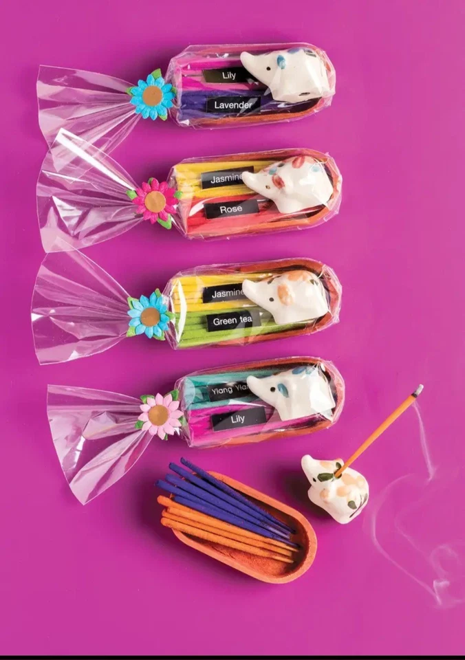 Mini Incense Stick Gift Set With Ceramic Elephant Incense Holder - Image 1 of 1