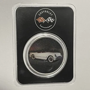 1953 Corvette Classic Car Rare Collector Coin 1 Troy Oz .999 Fine Silver Round - Picture 1 of 12