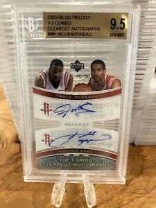 2005-06 UD Trilogy Combo Clearcut Auto- Tracy Mcgrady/Luther Head BGS 9.5 #40/50