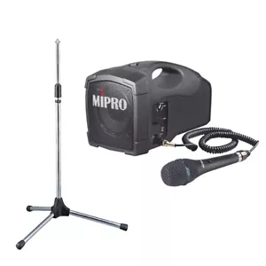 Mipro MA-101C Lautsprecher mit Mikrofon + MS-30 Lautsprecherstativ - Picture 1 of 5