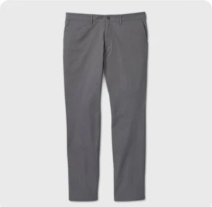 Pantalones chinos ajustados grandes y altos para hombre - GoodFellow - Gris 40x36 - Imagen 1 de 3