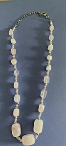 QUARTZ AND BEADED NECKLACE. VINTAGE - Picture 1 of 3