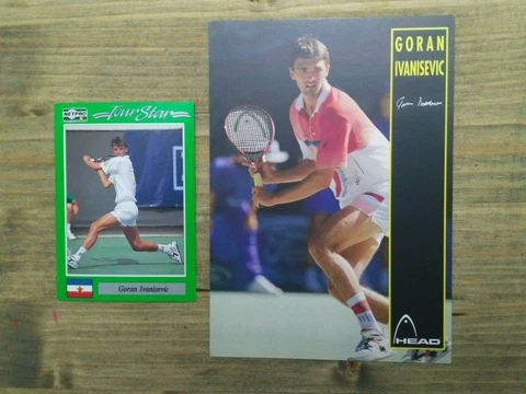 Goran Ivanisevic #40 1991 NetPro Tour Star Card & Head Prestige Tennis Postcard Cover