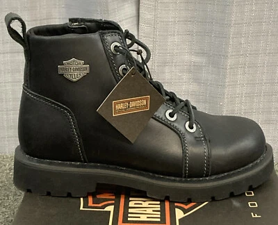 NUEVO GENUINO HARLEY DAVIDSON D93839 TALLA 7 HOMBRE HANNON 5" BOTAS NEGRAS Foto 1 de 4