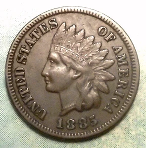 1885 Indian Head Cent VF+ CHOICE VERY FINE Brwn Semi-Key 11.7 Million A+LIBERTY - Picture 1 of 3