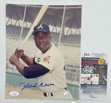 Hank Aaron HOF Signed 8x10 Braves Baseball Photo AUTO Autographed JSA COA