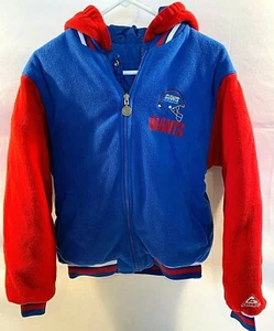 NFL Boys Reversible New York Giants Jacket Red and Blue Size L 14-16 - Picture 1 of 9