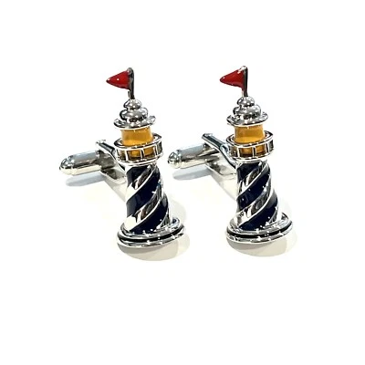 Lighthouses Cufflinks For Men Birthday Wedding Gift In Box - Image 1 of 4