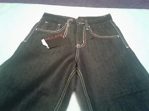 BOYS KID'S RED APE AUTHENTIC DARK DESIGNER BLUE JEANS W/EMBROIDERED POCKETS 6 - Picture 1 of 6