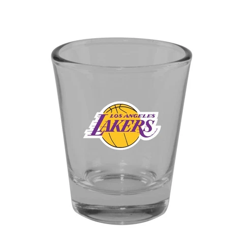 Los Angeles Lakers 2 Ounce Clear Shot Glass [NEW] NBA Drink Pint Glass Bar Cover